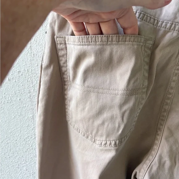 L‎ L Bean Classic Fit Straight Leg Tan Jeans Women Size 12 Casual School Stretch - Picture 4 of 12